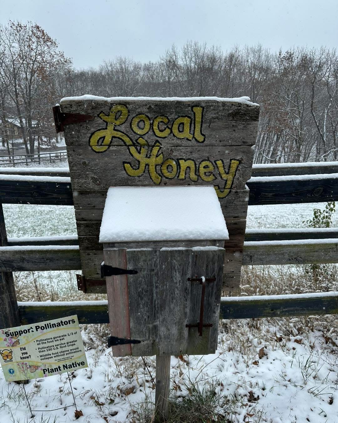 AllredBees self-service honey stand